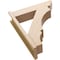 Ekena Millwork 7 1/2-in W x 28-in D x 34-in H Balboa Slat Rough Cedar Woodgrain TimberThane Outlooker, Primed Tan OUTUR075X28X34BOA24RCPR - alternate 6